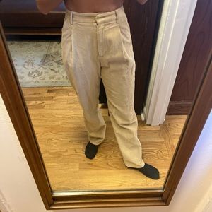 High waisted Wilfred Free Tan Corduroy Pants